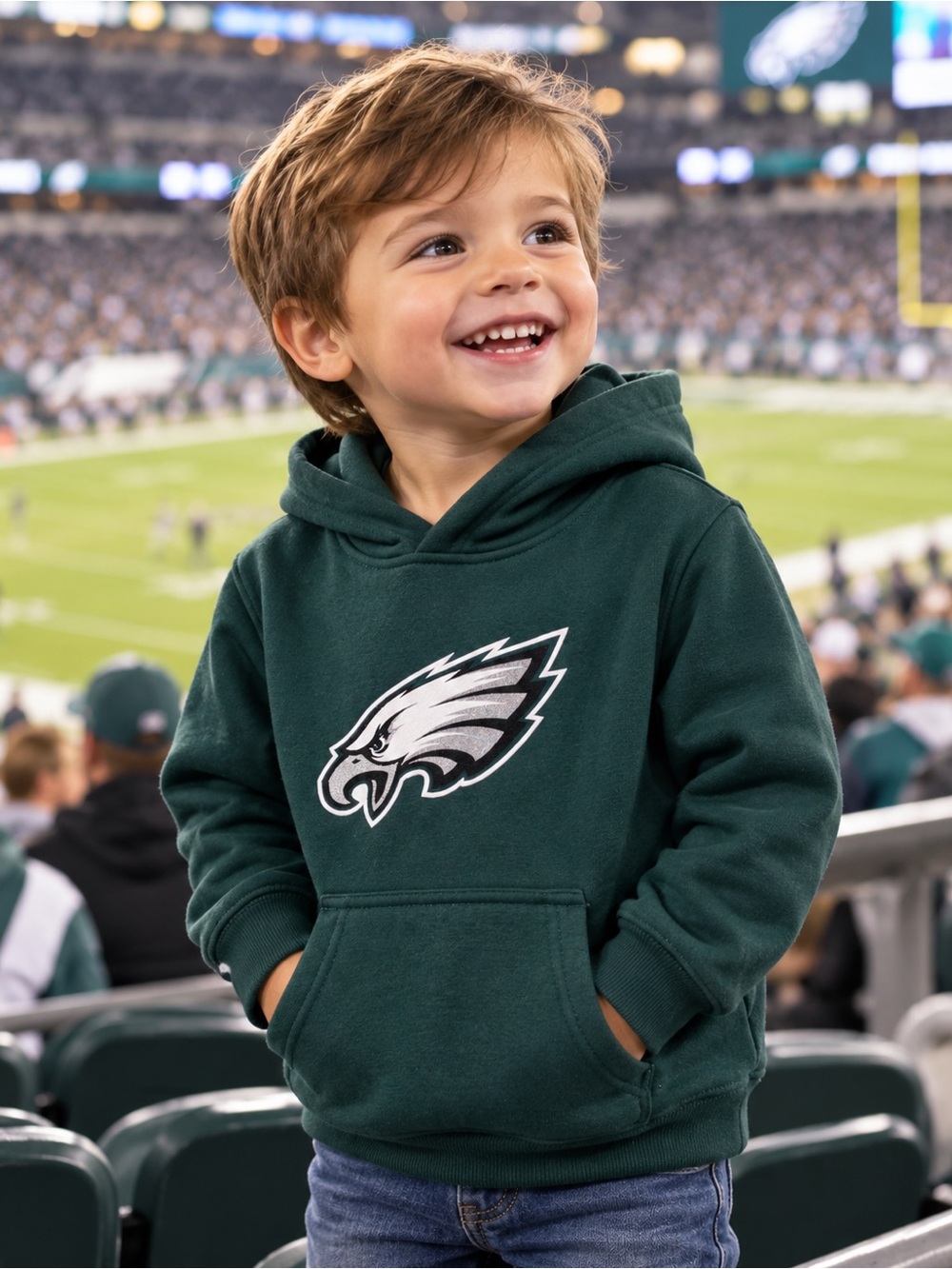🆕 Outerstuff Philadelphia Eagles Toddler 3T Fleece Hoodie Unisex NWT